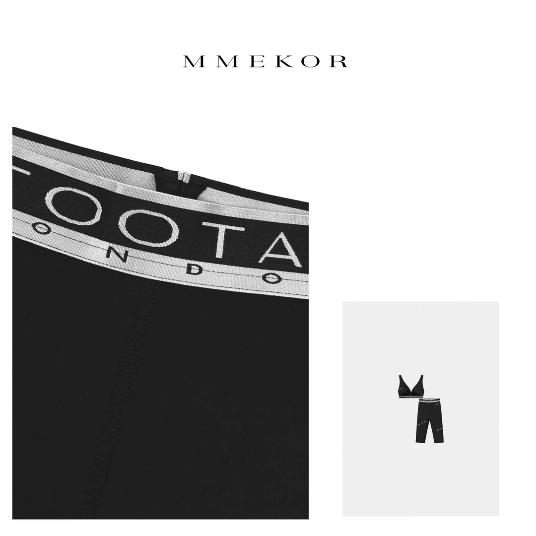 MMEKOR 字母织带拼接运动套装（美背+裤子）86640     休闲运动风