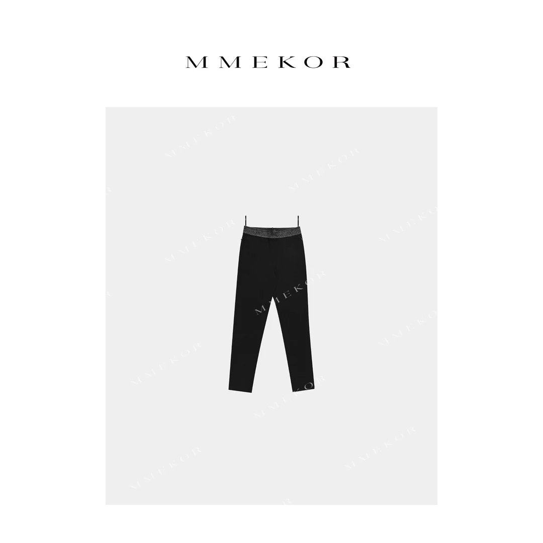 MMEKOR“水晶黑裤”智性通勤显瘦百搭休闲裤 79525