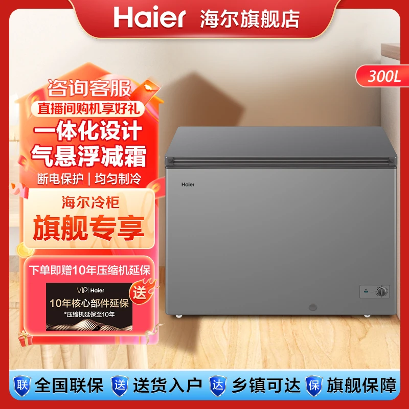 Haier/海尔商用大冷冻300升减霜大冰柜