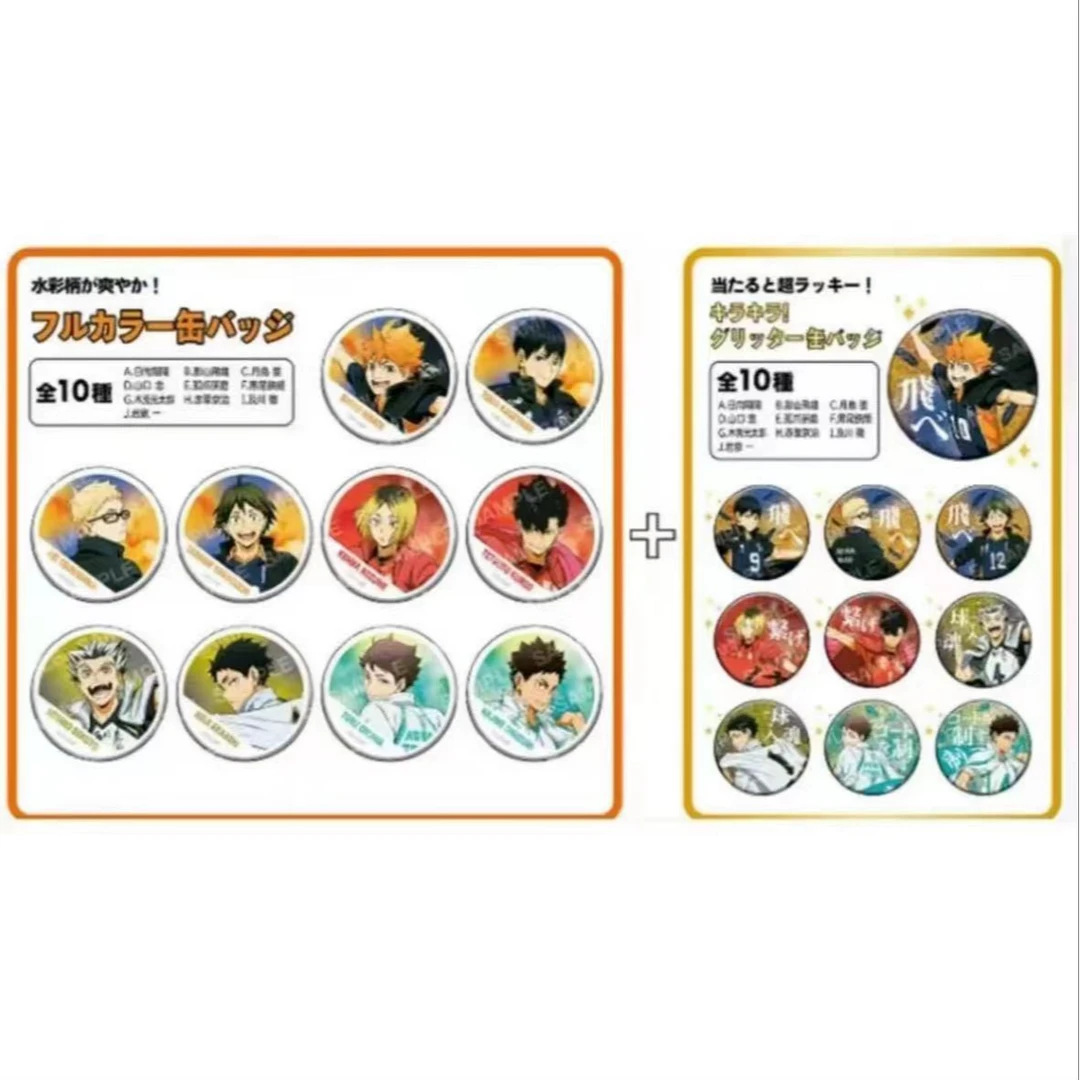 【排球少年】队旗闪吧唧徽章 （盲盒代拆）