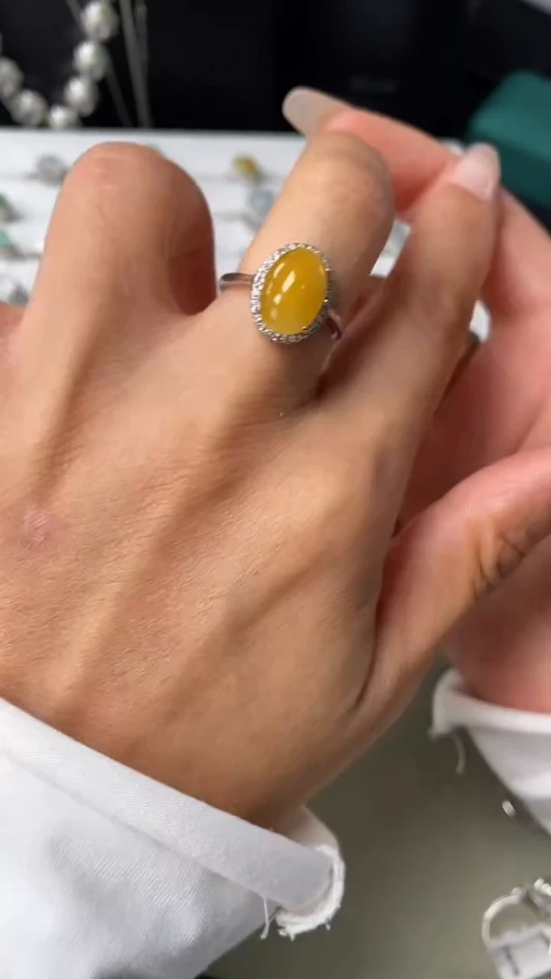 【闪购商品】翡翠戒指银S925镶嵌5513