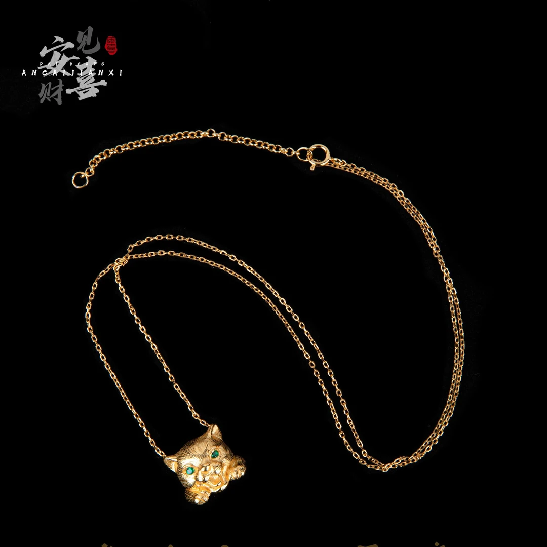 925银银制品 【般若·万象】招米猫咪项链/ANPX80
