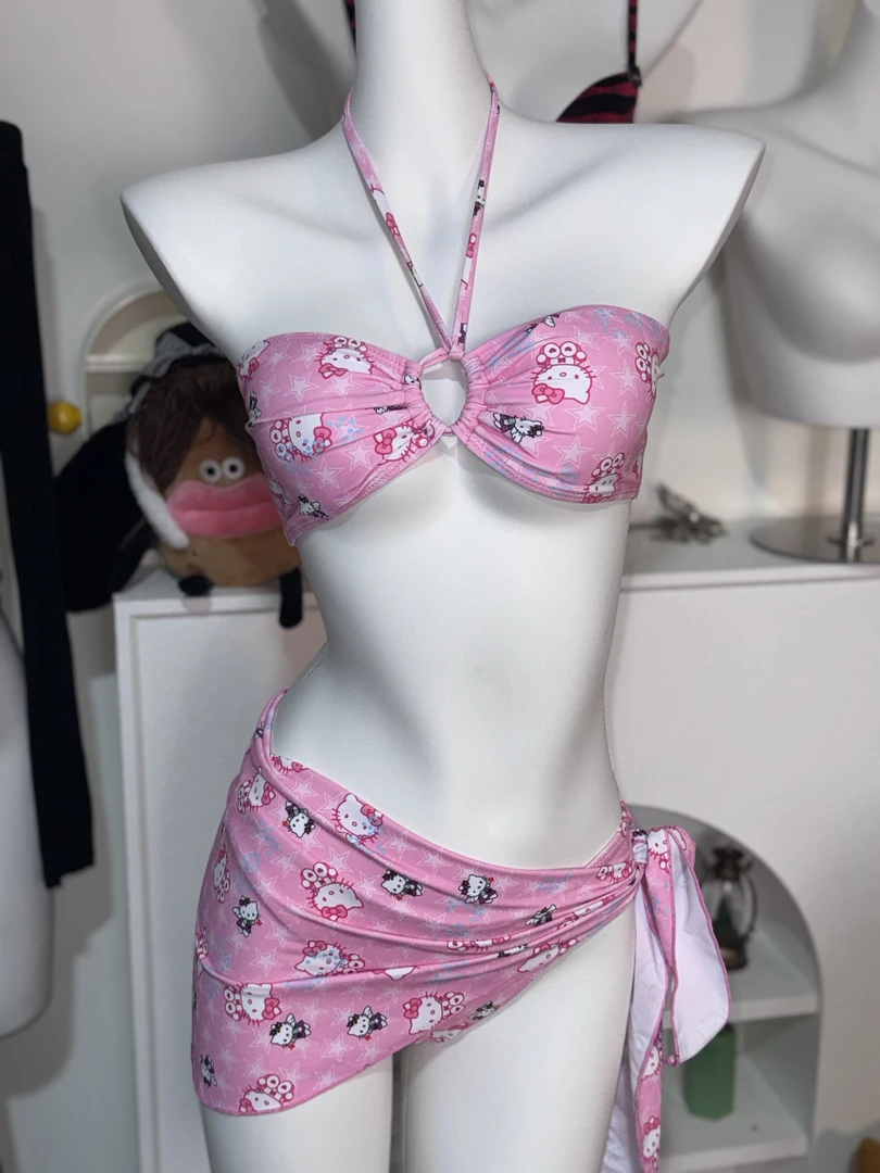 《hello~kitty！》辣妹海边泳衣三件套