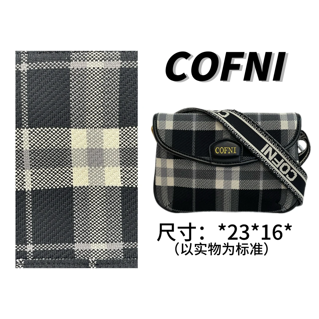 【2403】款斜挎黑白格虎头胸包