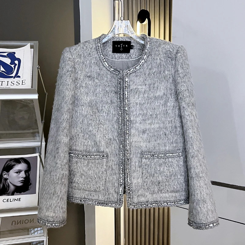 Shier/诗尔2024（羽绒）冬新款法式小香风羽绒短外套9405