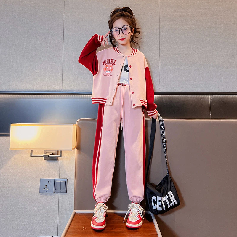 （两件套）童装女童套装秋装2025新款中大童儿童洋气时髦女孩秋款