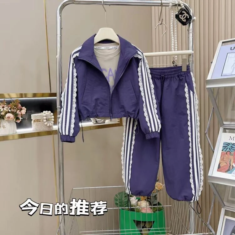 （两件套）童装女童套装秋装2025新款中大童儿童洋气时髦女孩春款