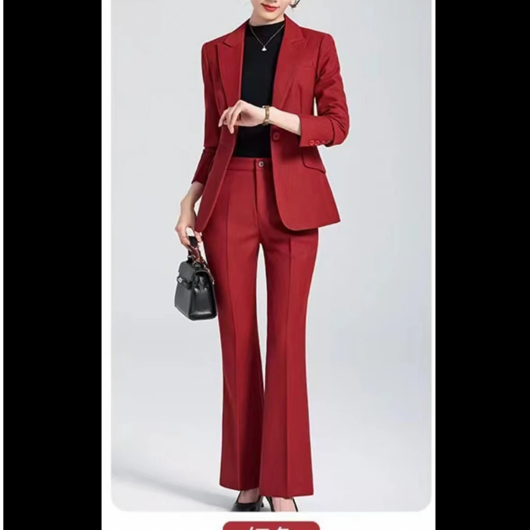 小施家欧版高货S腰版正西装红套装688（卡码往小拍）