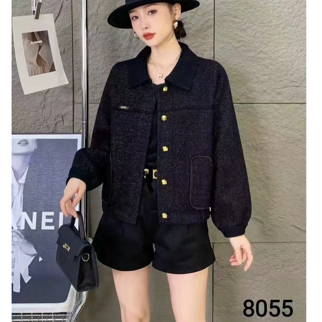 小施家气质显瘦闪金高品值外套8558（衣长60）