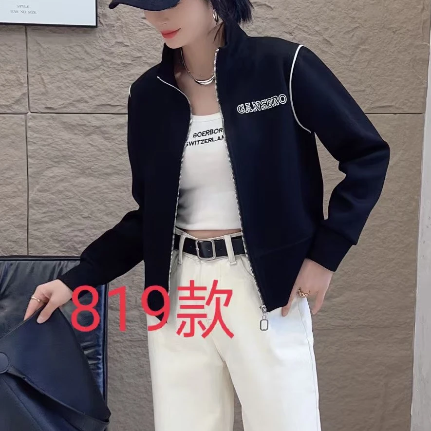 小施家设计拼接刺绣字母时尚棒球外套819