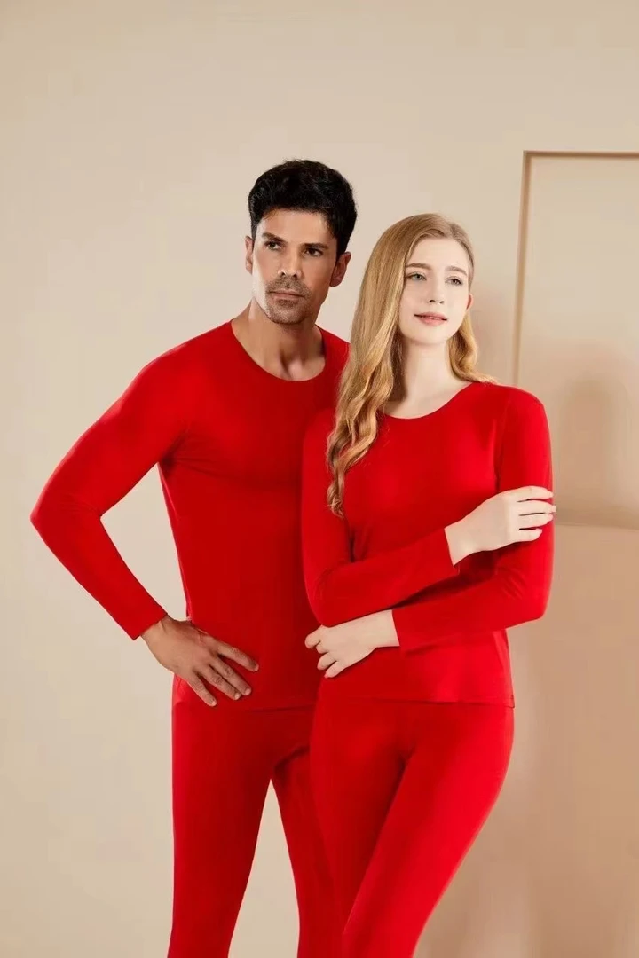 高品质女士双面圆领保暖套装5157