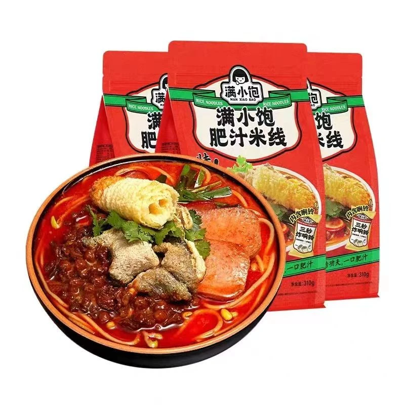 满小饱肥汁米线310g袋装港式酸辣汤方便速食网红食品微辣酸爽油炸