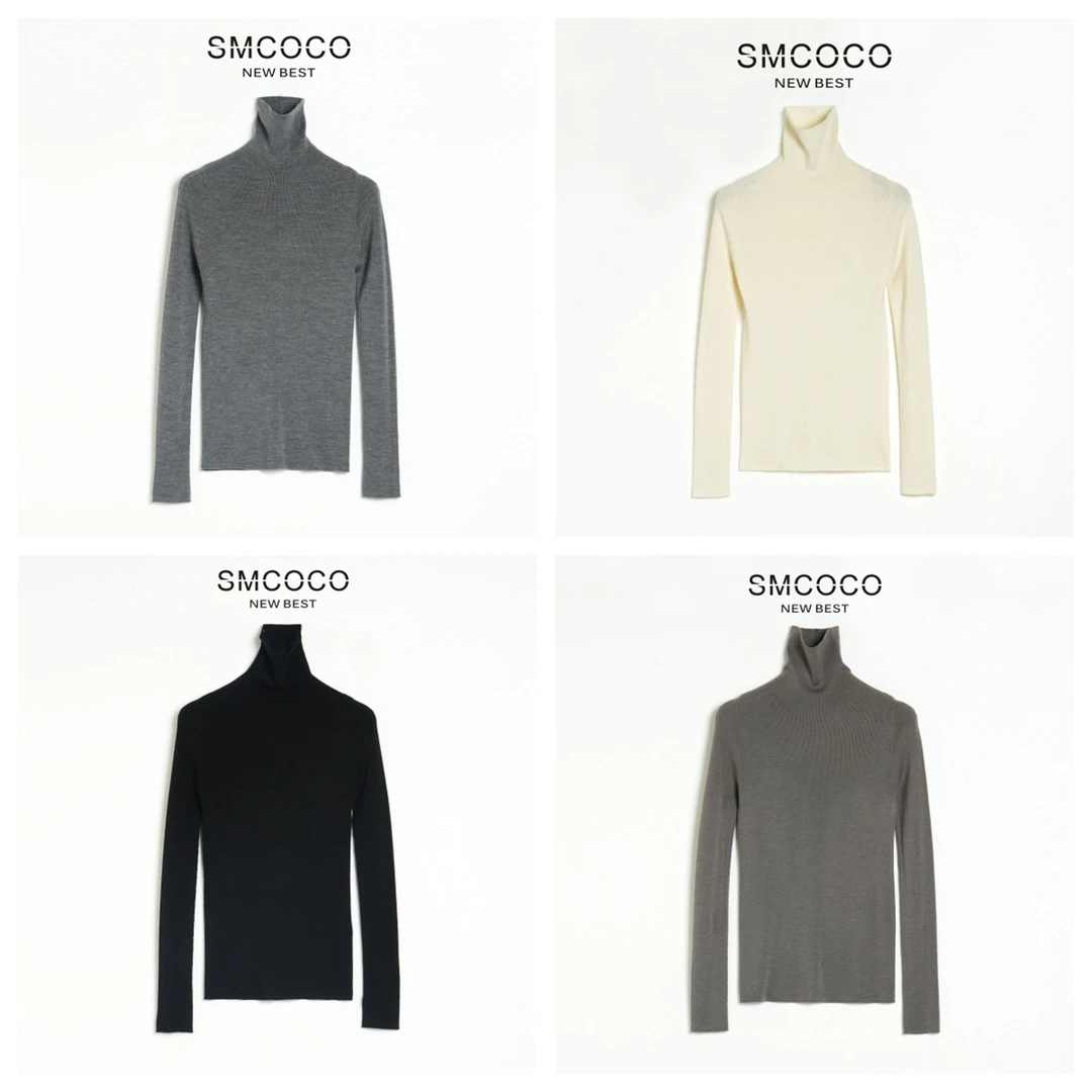 【秋冬新款】时尚打底高领气质显瘦休闲轻奢百搭羊毛针织衫LX24023