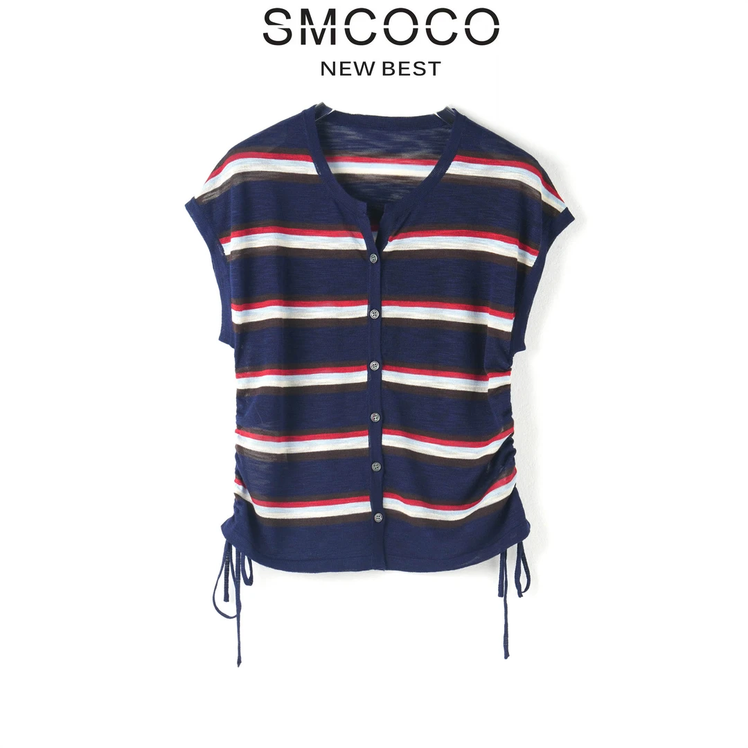 【重磅新款】撞色条纹时尚气质显瘦休闲设计百搭针织衫ZG11453