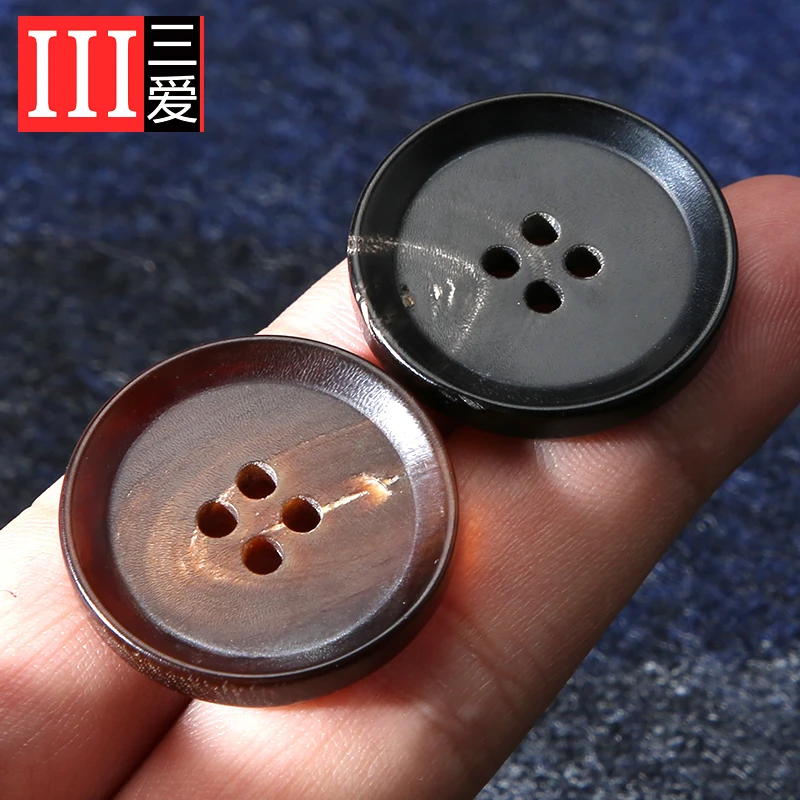 天然牛角西装扣子圆形百搭大衣风衣西服外套钮扣男女上衣毛衣纽扣