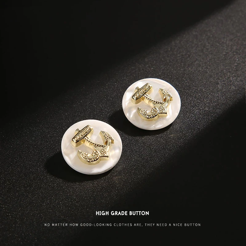 白色扣子男女衣服毛绒大衣毛呢外套高端纽扣儿童毛衣开衫树脂钮扣