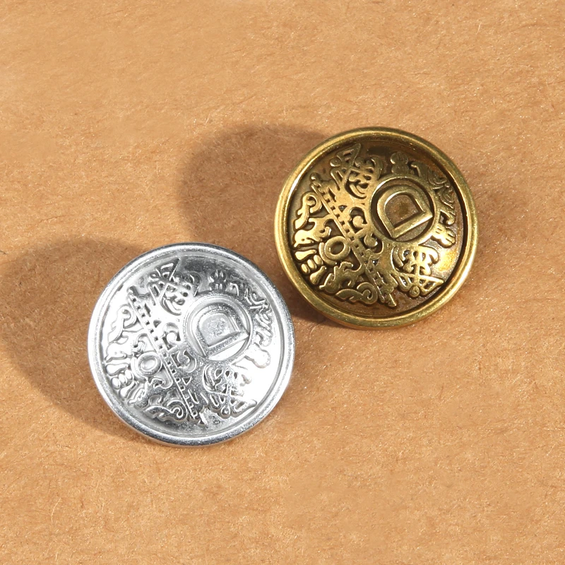 圆形金属扣子男女衣服外套大衣复古钮扣百搭西装毛衣高级纽扣配件