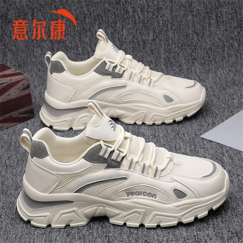 意尔康男鞋2025新款秋季透气开车网面网鞋韩版百搭男士爆款老爹鞋