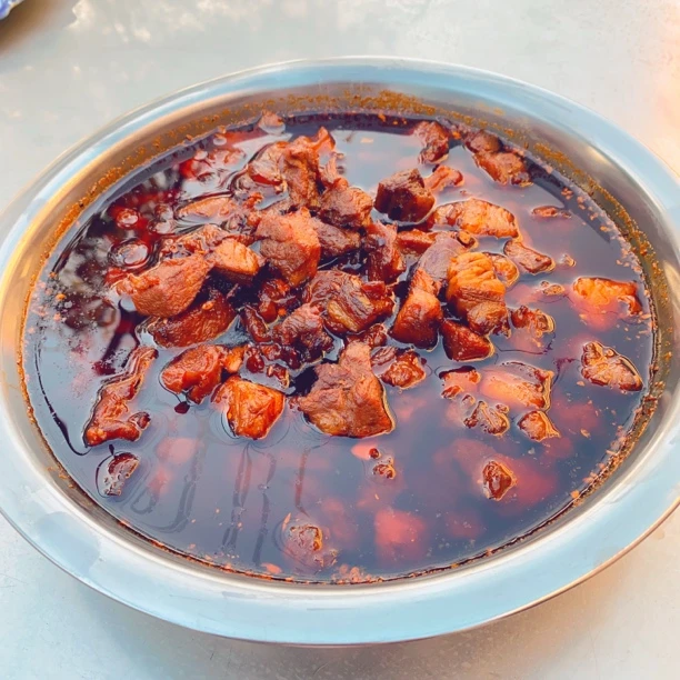 新野特产翁氏牛肉臊子三斤装（盆装二斤肉一斤油）