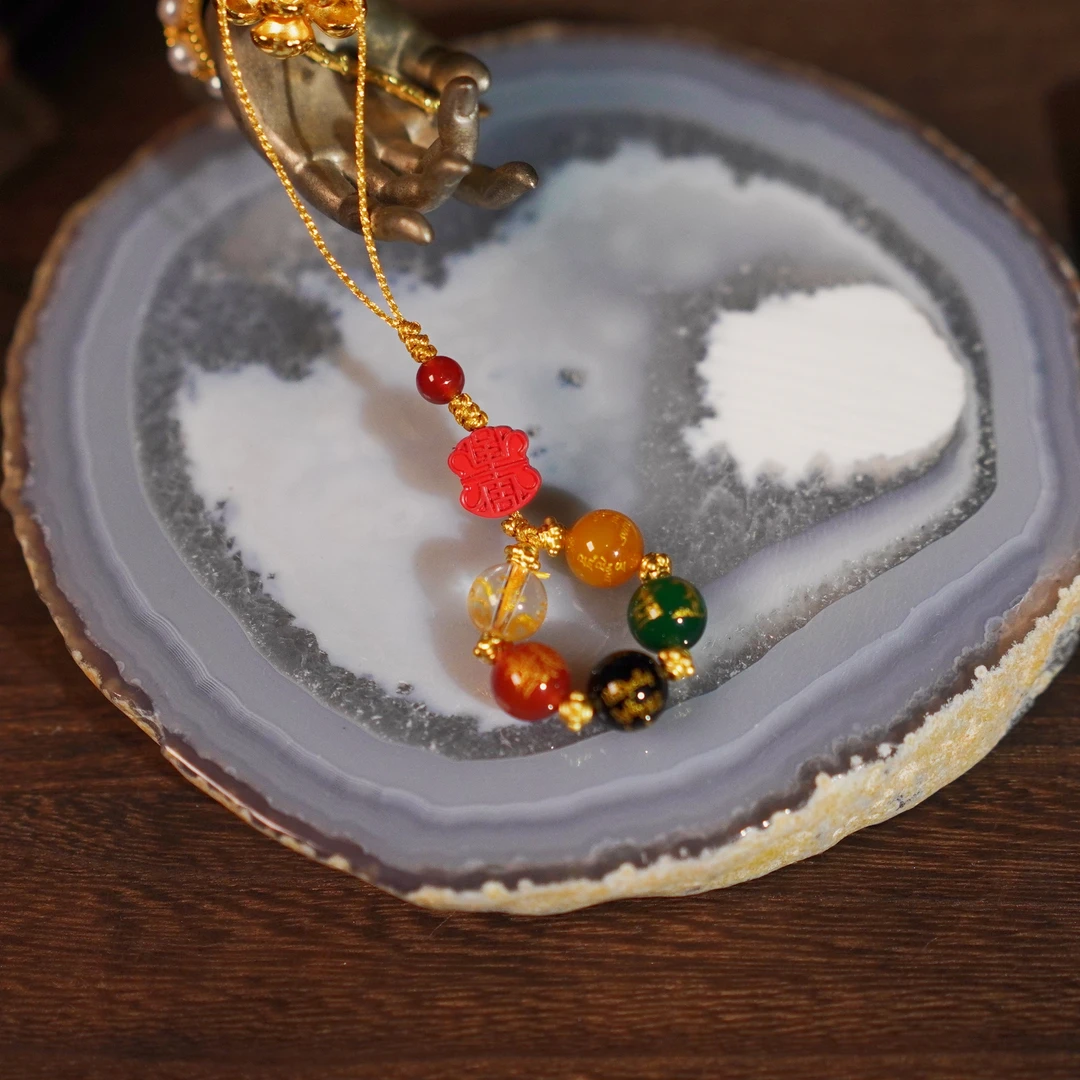 辰砂（处理）【宝陀明月】砂砂手机挂