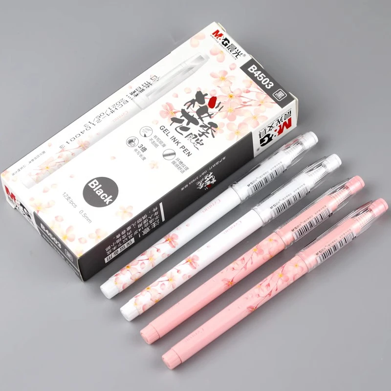 M&G/晨光C-26 樱花限定0.5黑色中性笔 5支