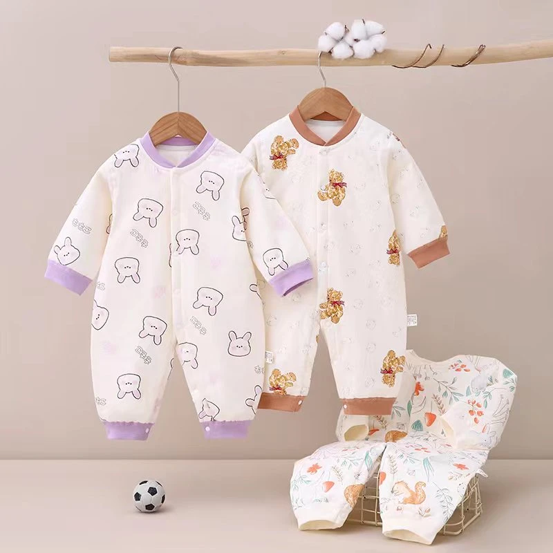 【燕姐工厂】婴儿40克薄棉无骨新生儿连体宝宝春秋冬棉服保暖衣睡衣
