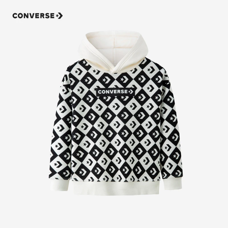 Converse/匡威童装男女童薄绒户外运动长袖印花卫衣CNVN-PO-D101