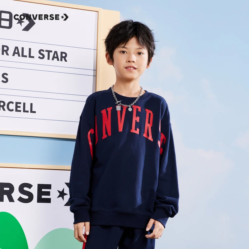 Converse/匡威春季男女童套头男童长袖无帽卫衣CNVN-FW-D696