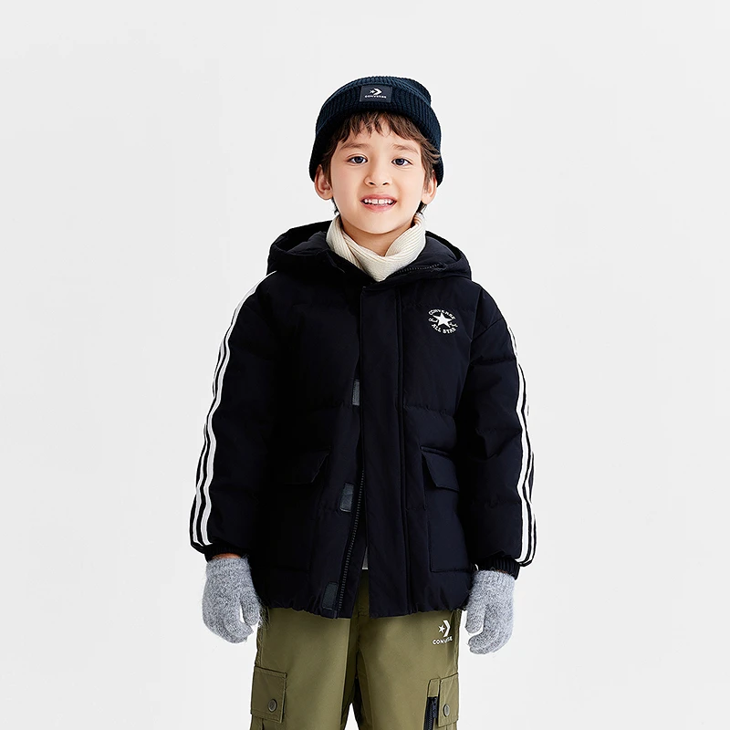 【三防面料】Converse匡威童装冬季连帽中长款羽绒服CNVN-MW-G837