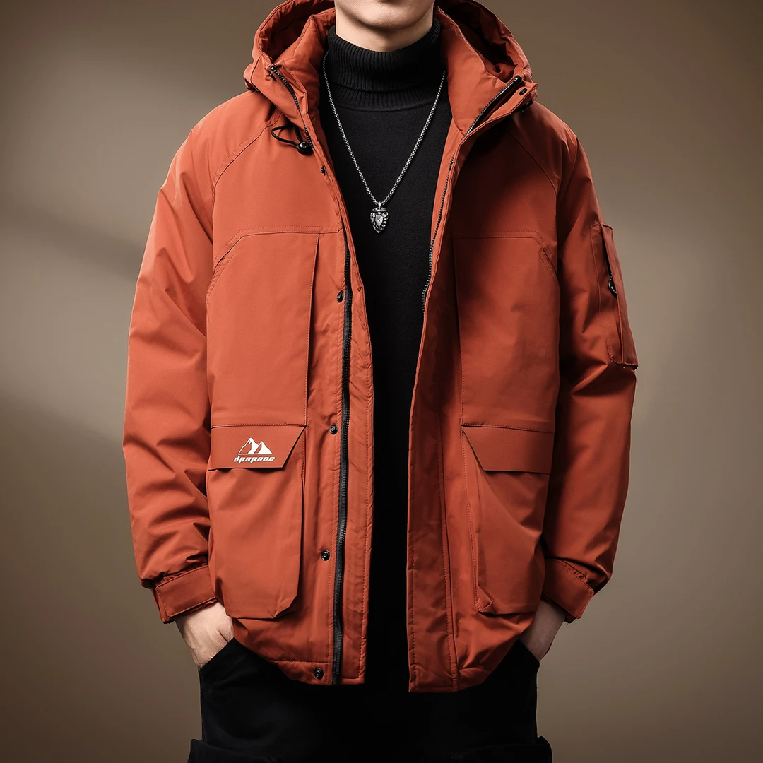 冬季中长款白鸭绒三防羽绒服男大码加厚保暖男士冲锋衣外套男款潮