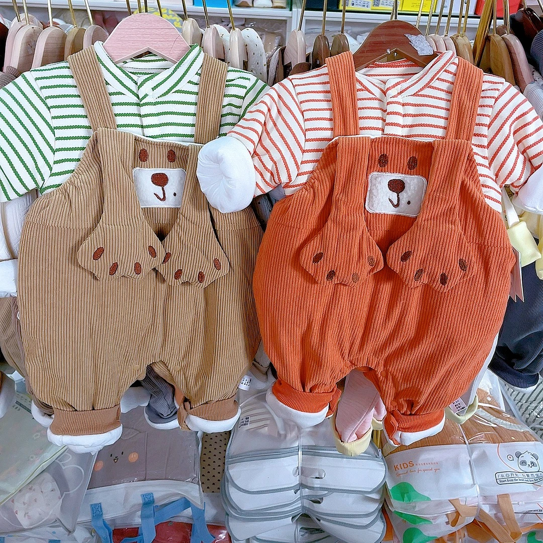 条纹狗狗薄棉套装