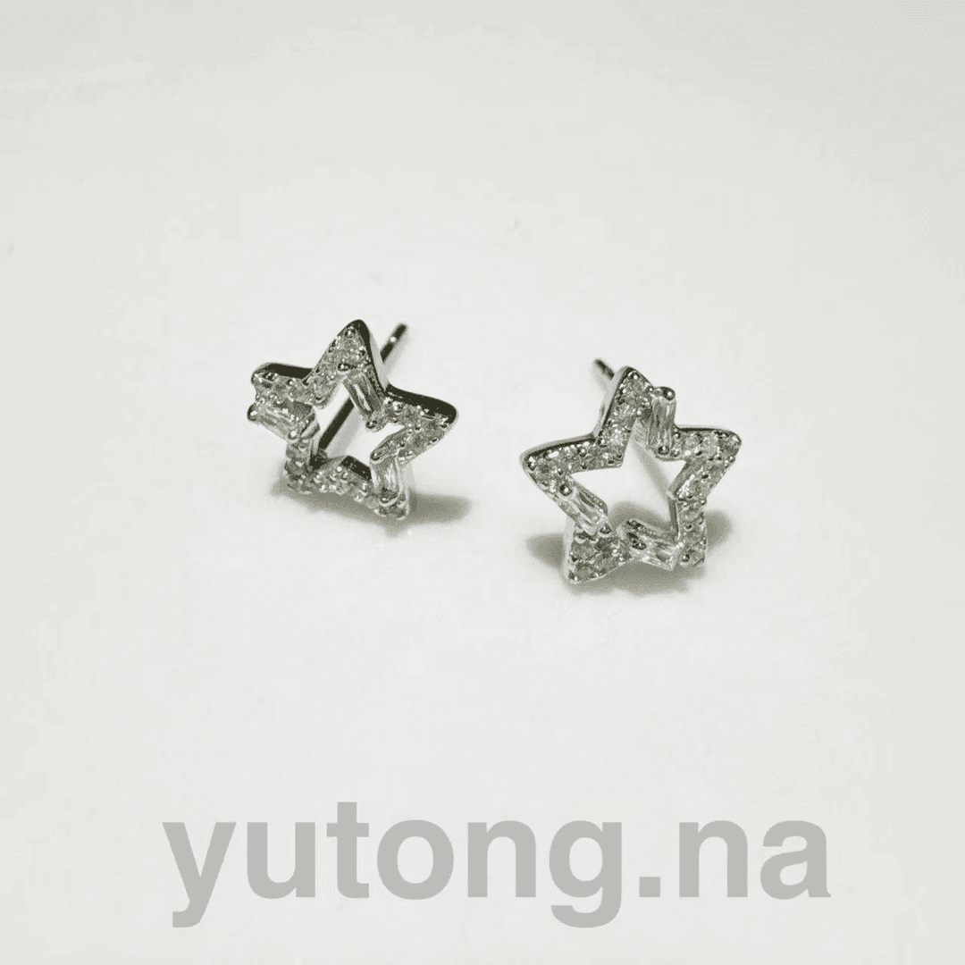 925银合成锆石耳饰 雨桐轻奢饰品耳环NA3868Y