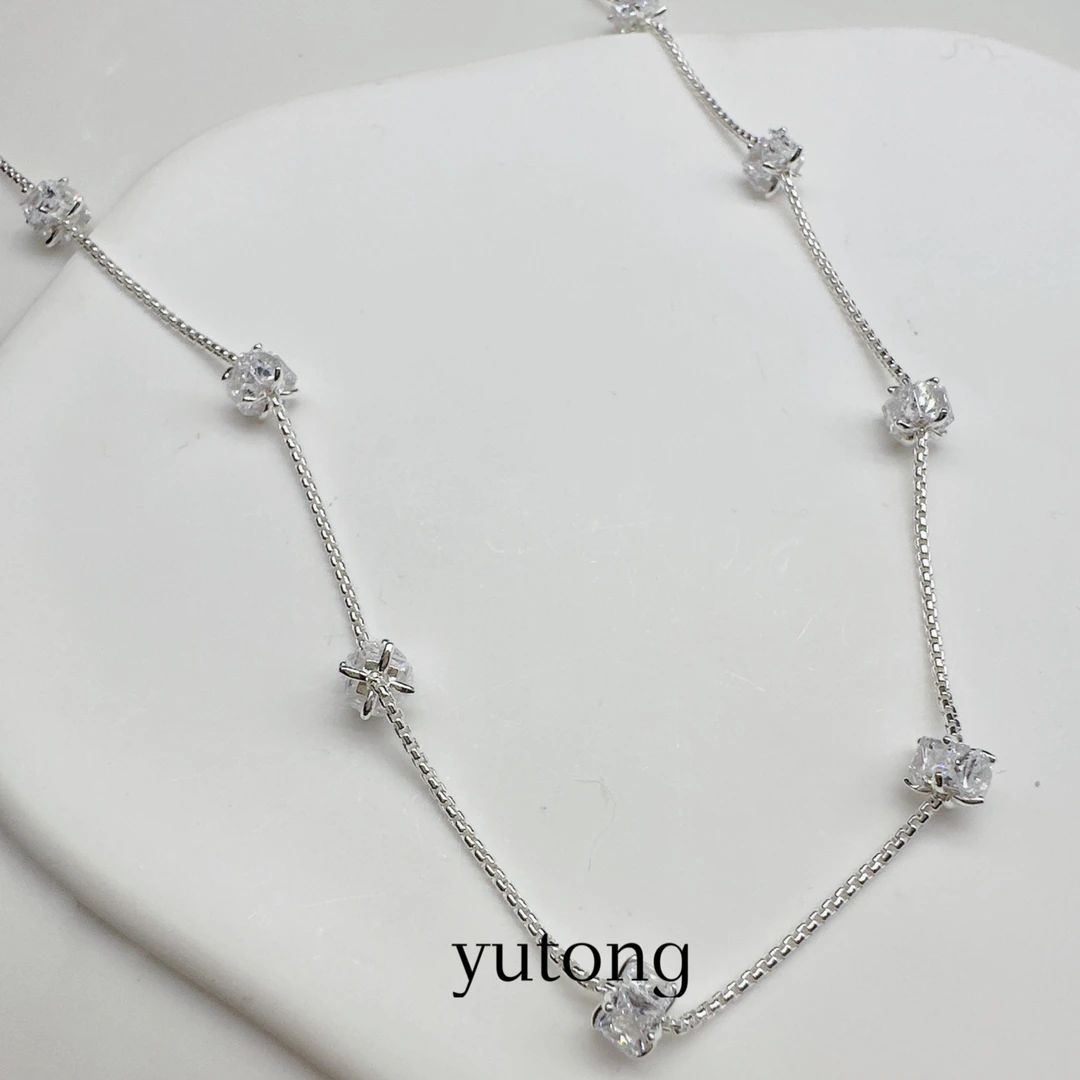 链子925银合成锆石 【雨桐轻奢饰品】设计款项链LWW2801J