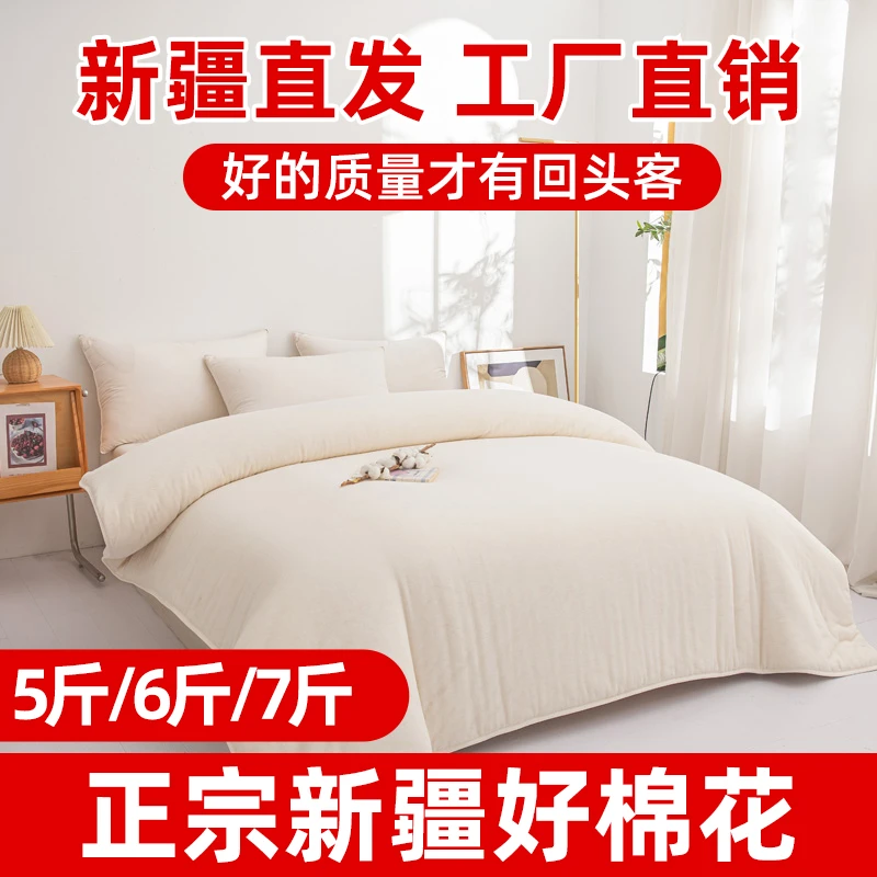 体验装5斤6斤7斤春秋被新疆棉花被芯纯棉花被子棉絮床垫棉胎褥子