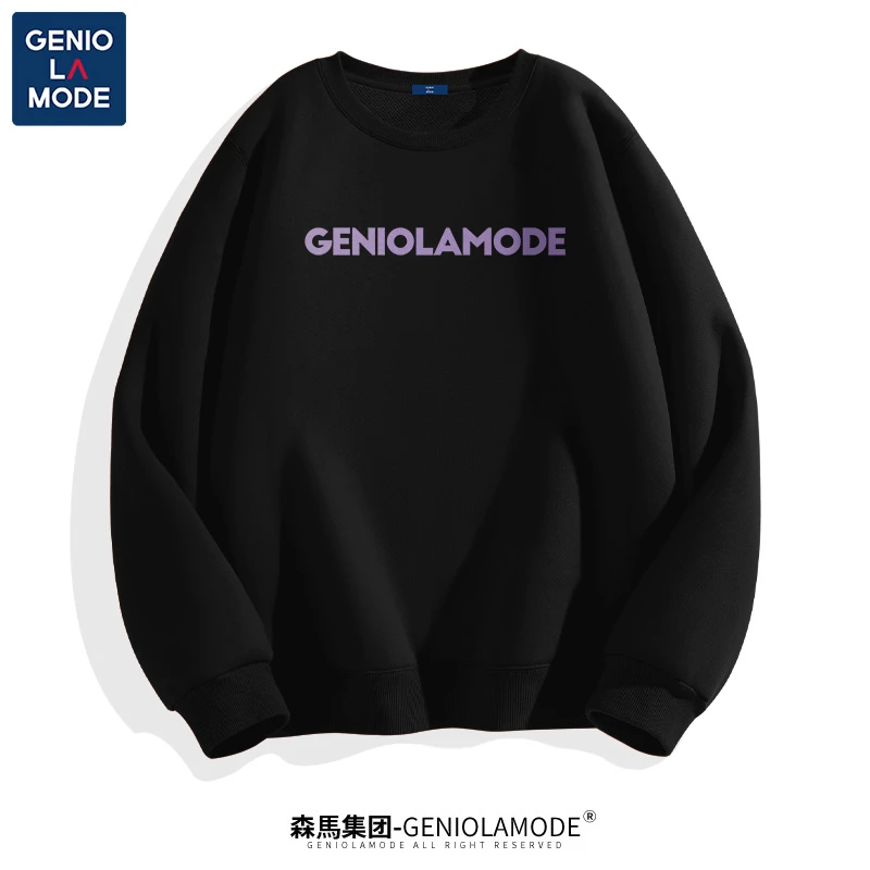 【敖瑞鹏代言】捷尼拉莫宽松圆领卫衣男女同款春秋情侣美式潮流外套