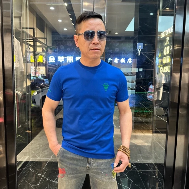 【仙岩凯旋门】24年夏季新款正品LAOFOYE男士圆领百搭休闲短袖T恤