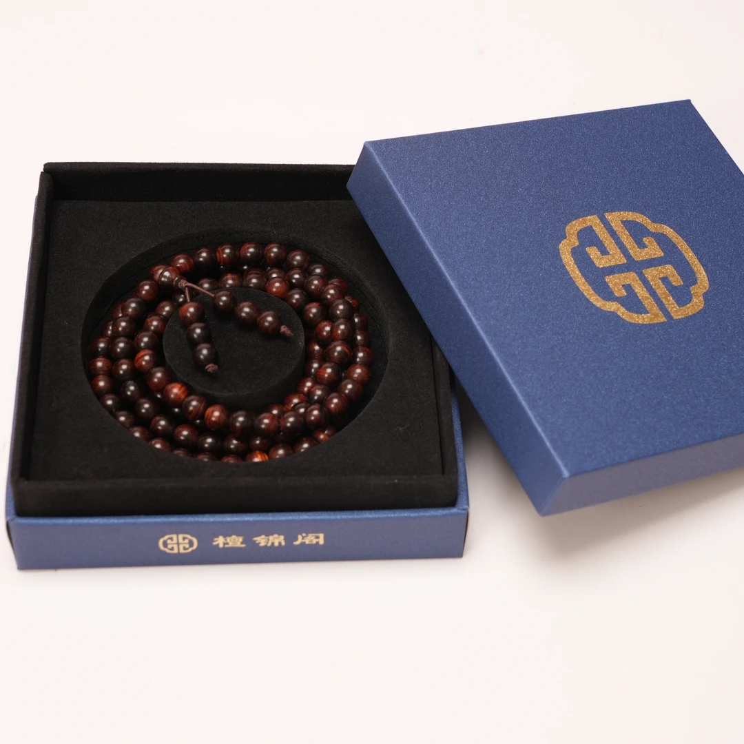 【檀锦阁文玩】黄花梨圆珠手串手持108紫油梨高油高密老料-gz0027
