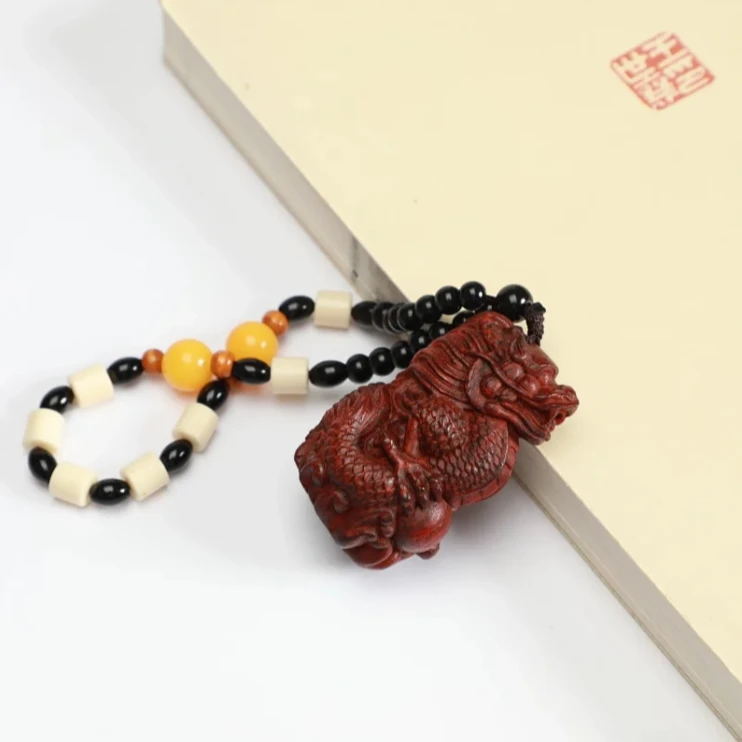 【红木甲9元店】战龙-手把件-B00851