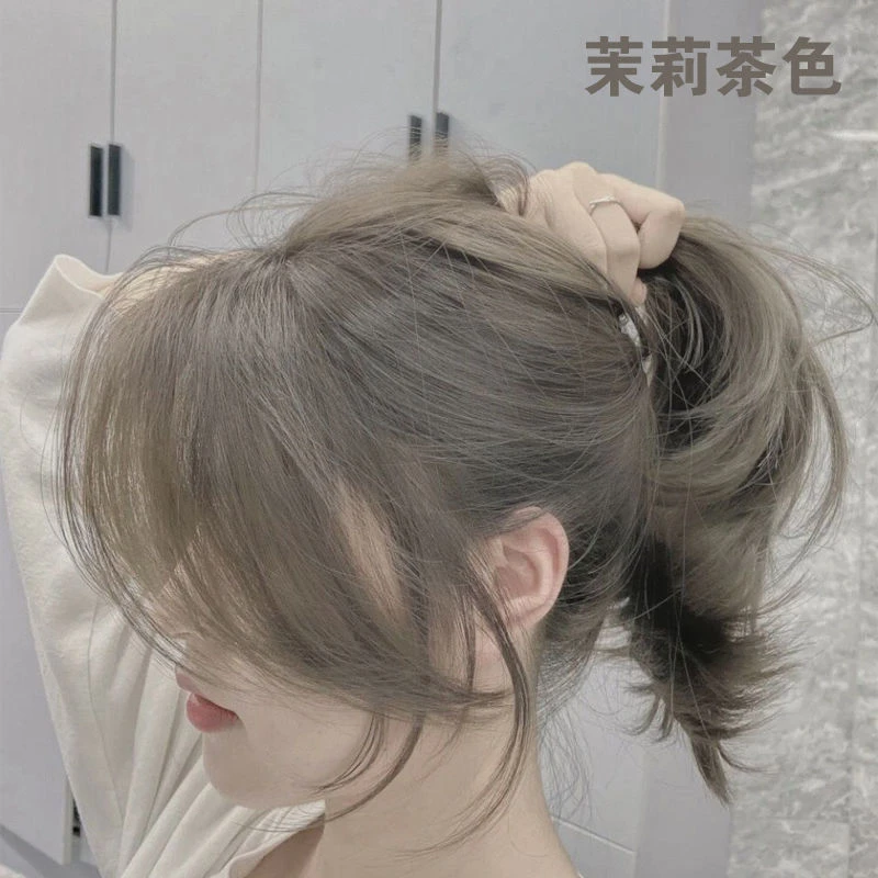 茉莉茶色染发剂2025流行发奶茶色学生自己在家染青棕色植物女显白