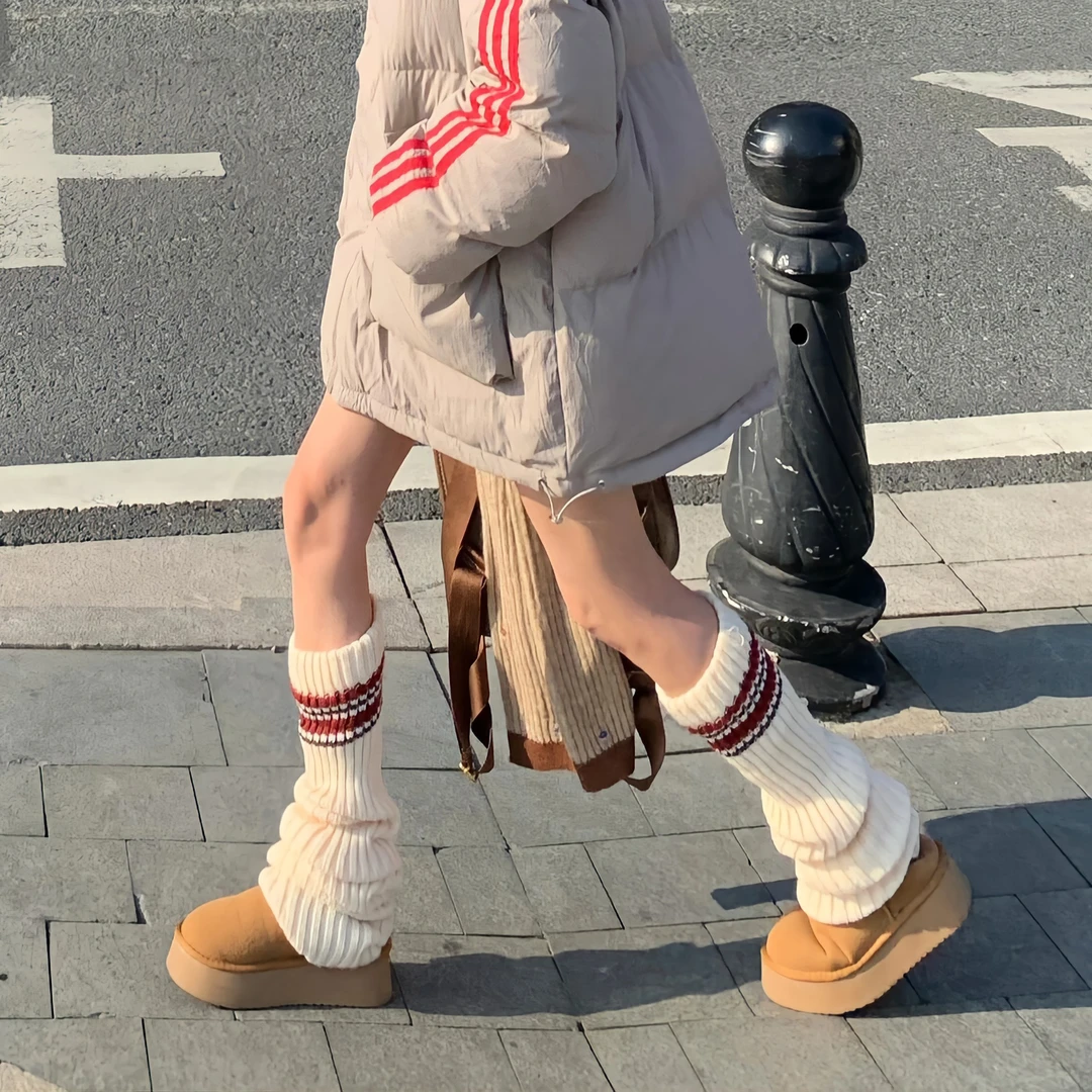 Socks said 美式学院风袜套秋冬款保暖袜子女堆堆袜踩脚针织腿套