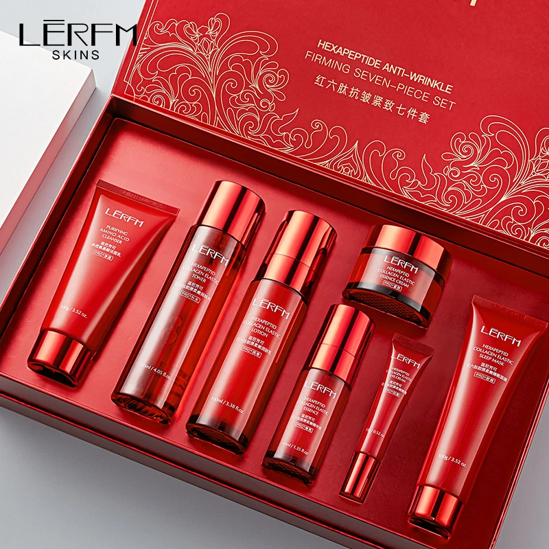 【官方正品送爱人】LĒRFM/红蛮腰水乳七件套补水保湿老套盒套装