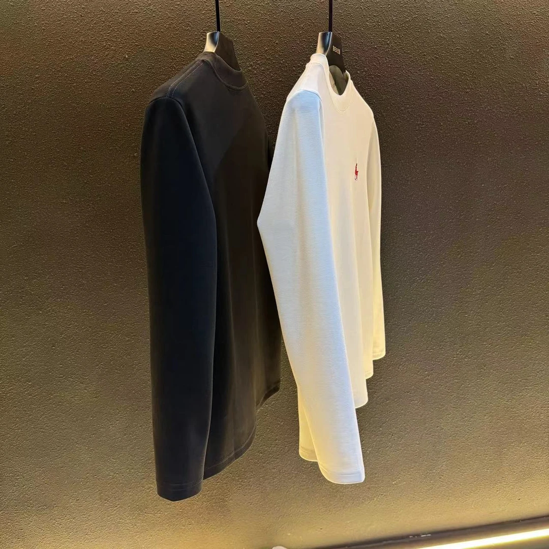 港澳店【小标刺绣卫衣】24秋冬男士高奢简约时尚百搭圆领打底卫衣