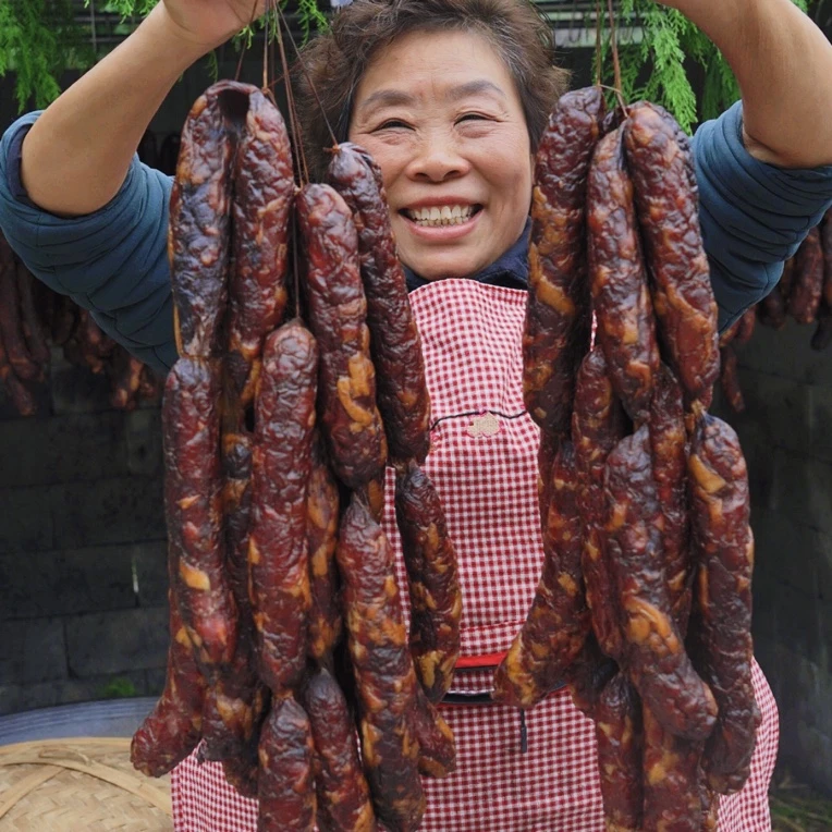 壹叁黔味远菊嬢原味香肠烟熏香肠农家特色风味香肠500g