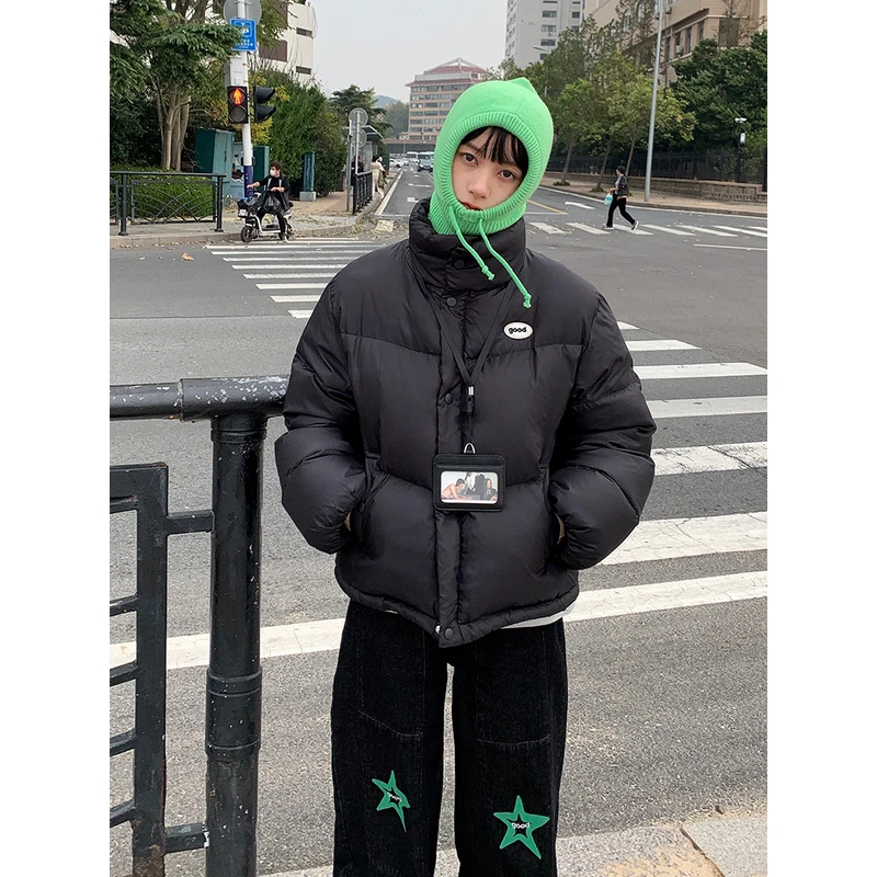 美好商店MeihaoStore纯色轻薄短款good印花白鸭绒羽绒服保暖外套