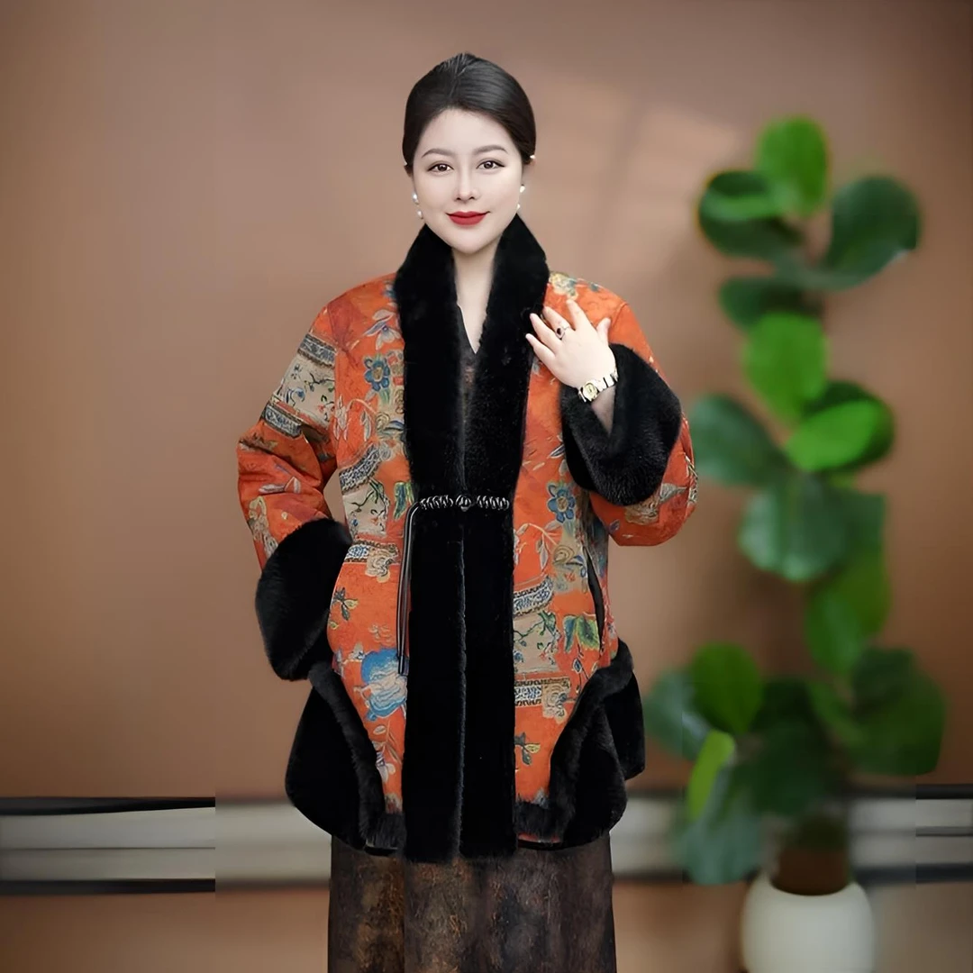 双面双穿气质款大衣时尚加绒保暖秋冬女士百搭休闲短外套新款宽松