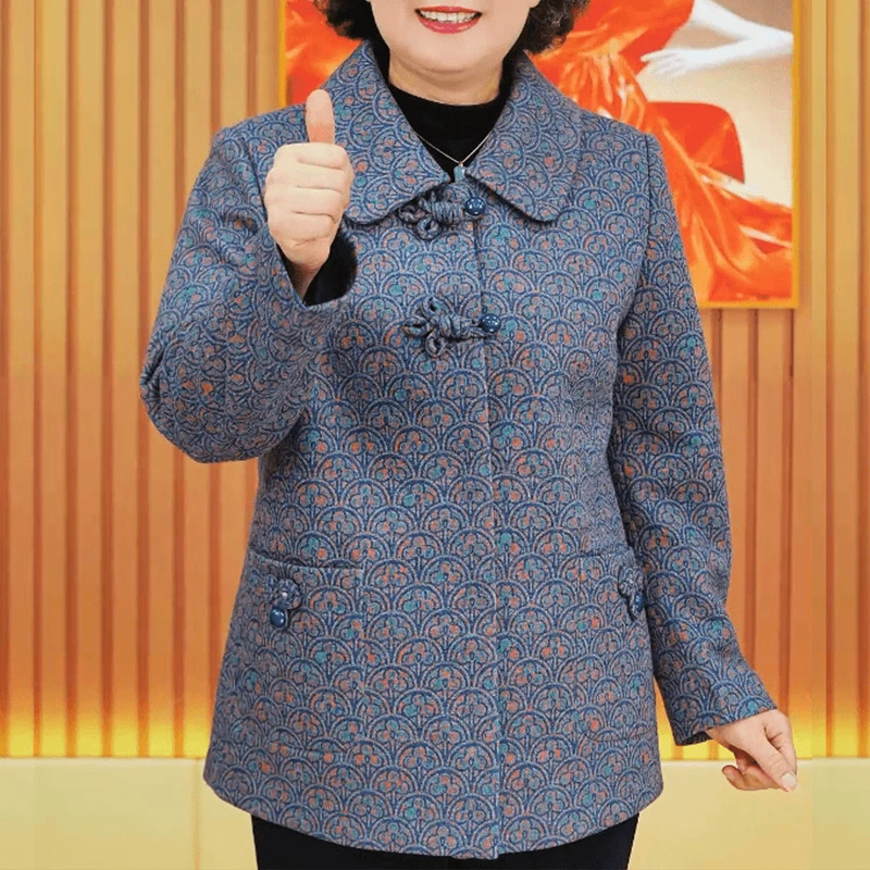 中老年人秋装外套女奶奶春秋新款60岁70妈妈洋气上衣老人衣服太太