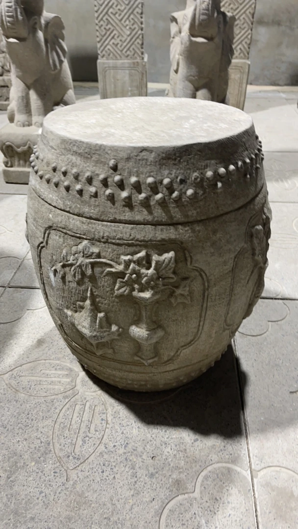 石鼓  青石  石雕  不包邮