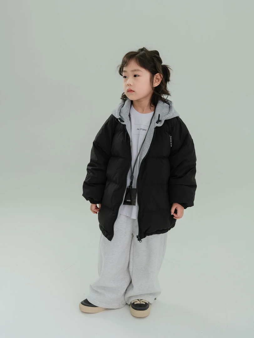 儿童双面穿冬季新国标白鸭绒短款羽绒服保暖连帽棉服宝宝外套Y018