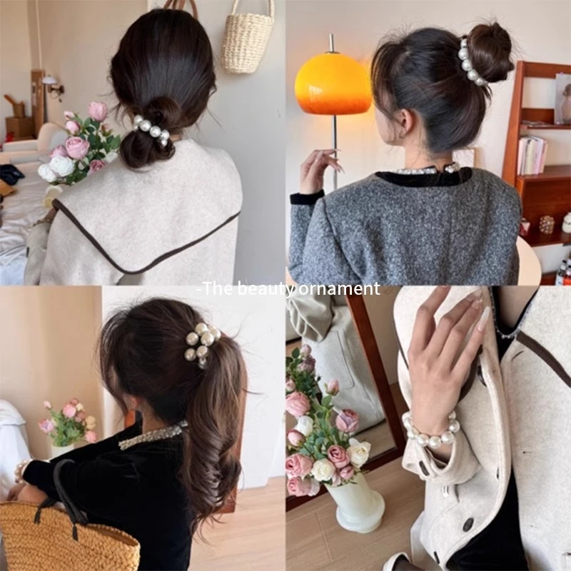 韩国法式浪漫发绳气质手链两用甜美发圈头绳皮筋百搭发饰头饰