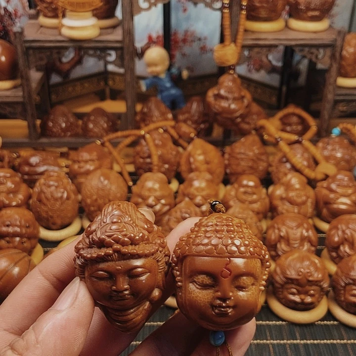 橄榄核核雕入***！橄榄观音